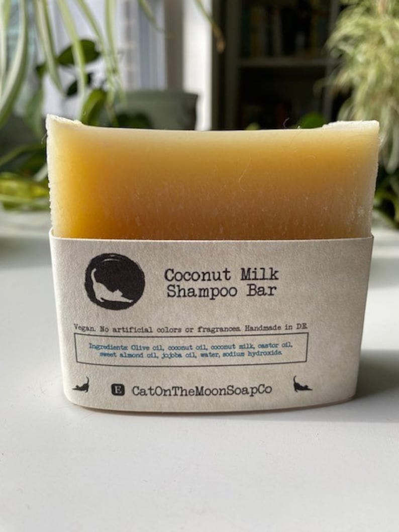 Coconut Milk Shampoo Bar vegan / palm oil-free / no artificial fragrances or colors image 2