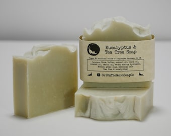 Savon à l'eucalyptus et au théier *vegan / sans huile de palme / sans colorants ni parfums artificiels*