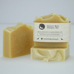 Coconut Milk Shampoo Bar vegan / palm oil-free / no artificial fragrances or colors image 1