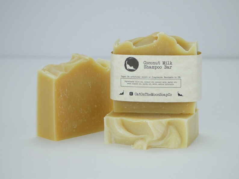 Coconut Milk Shampoo Bar vegan / palm oil-free / no artificial fragrances or colors image 1