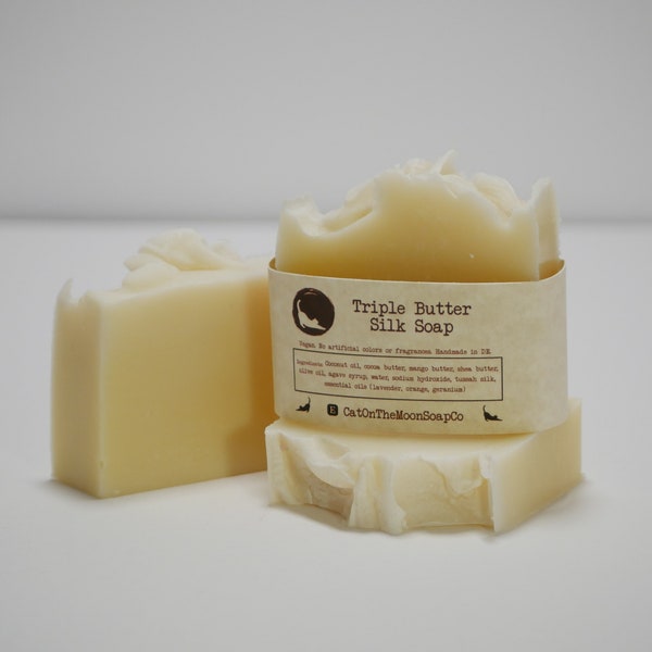 Triple Butter Silk Soap *vegan / palm oil free / no artificial colors or fragrances*