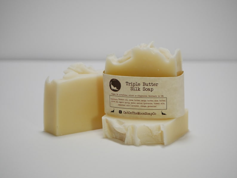 Triple Butter Silk Soap vegan / palm oil free / no artificial colors or fragrances image 1