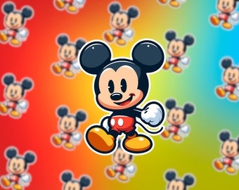 Kawaii Mickey Mouse Sticker | Mickey Fan Art Sticker | Cute Mickey Mouse Inspired Decal | 3" Vinyl Sticker