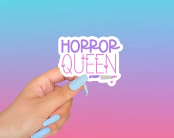 Horror Queen Pastel Goth | Cute 2" Die-Cut Vinyl Sticker | Halloween Water Resistant Laptop Planner Water Bottle Sticker Decal
