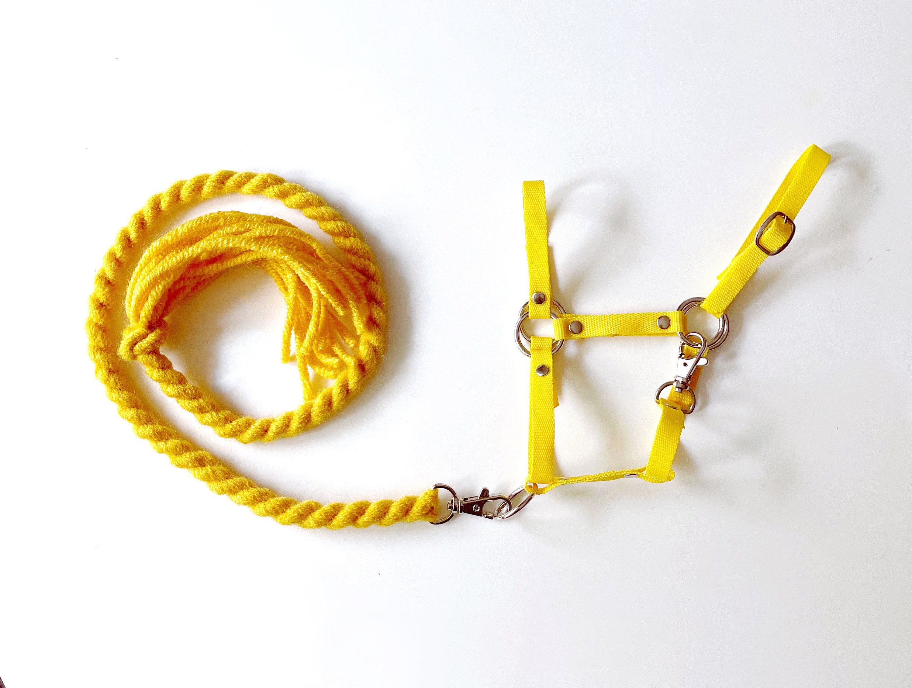 Yellow Hobby Horse Halter With Lead Rope halter for Stick Etsy