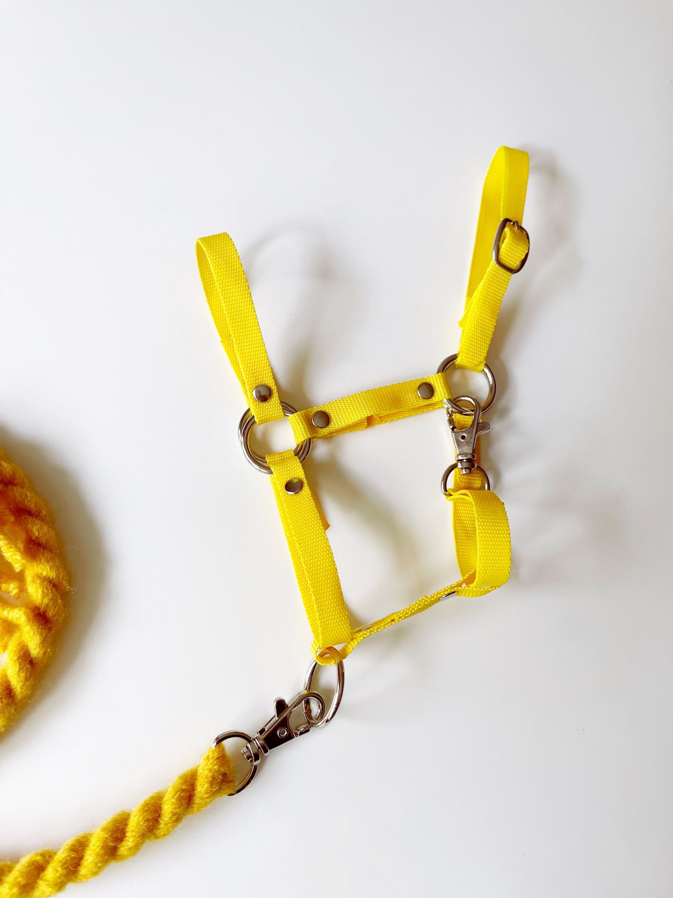 Yellow Hobby Horse Halter With Lead Rope halter for Stick Etsy