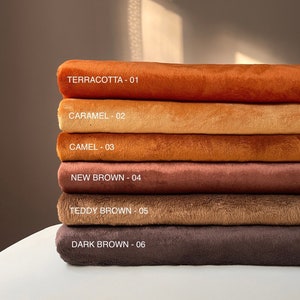 NEW COLOURS! Soft, plush velboa fabric, plain fabric