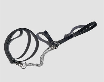 Black halter for hobby horse, from real leather (black halter for stick horse, high quality tack for hobbyhorse)