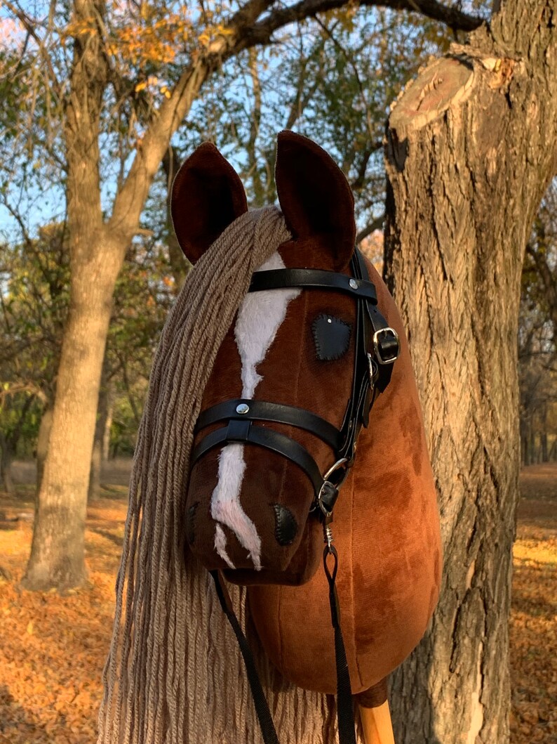 NEW Flaxen Liver Chestnut Hobby Horse With English Bridle. Etsy