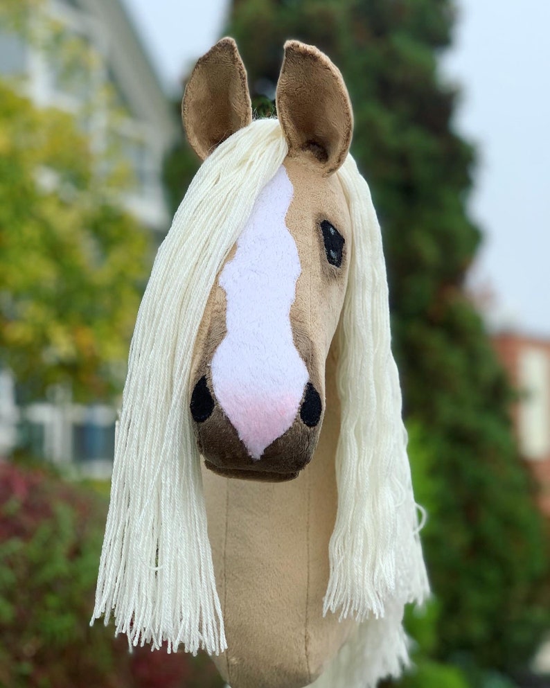 Light Palomino Hobby Horse With Long Mane stick Hobby Horse Etsy UK