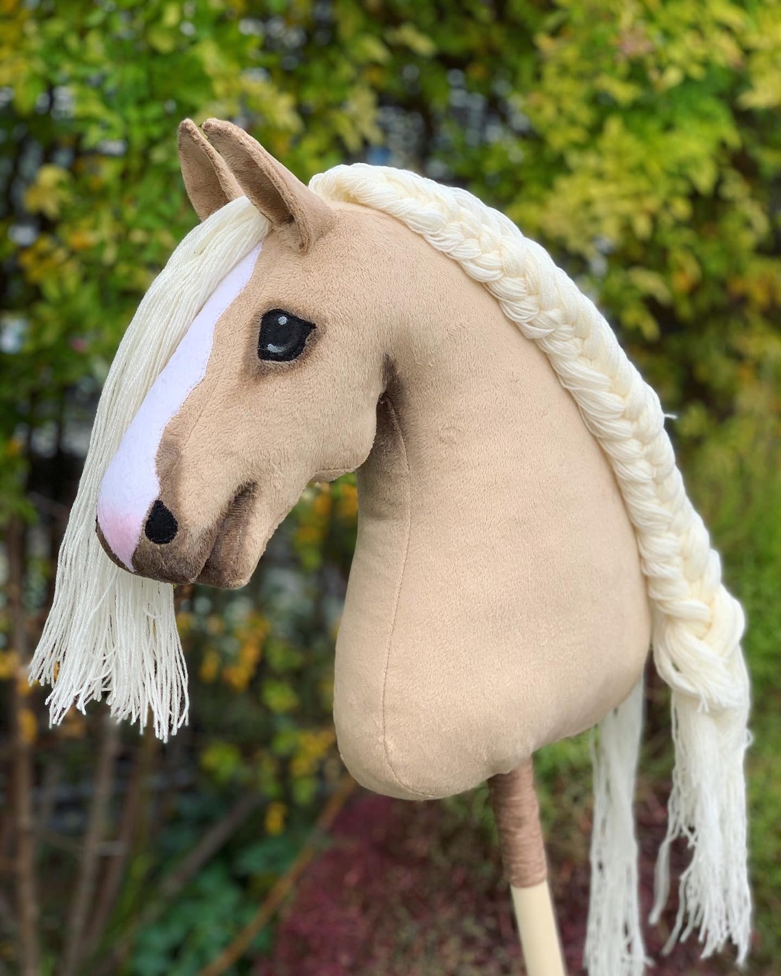 Light Palomino Hobby Horse With Long Mane stick Hobby Horse Etsy