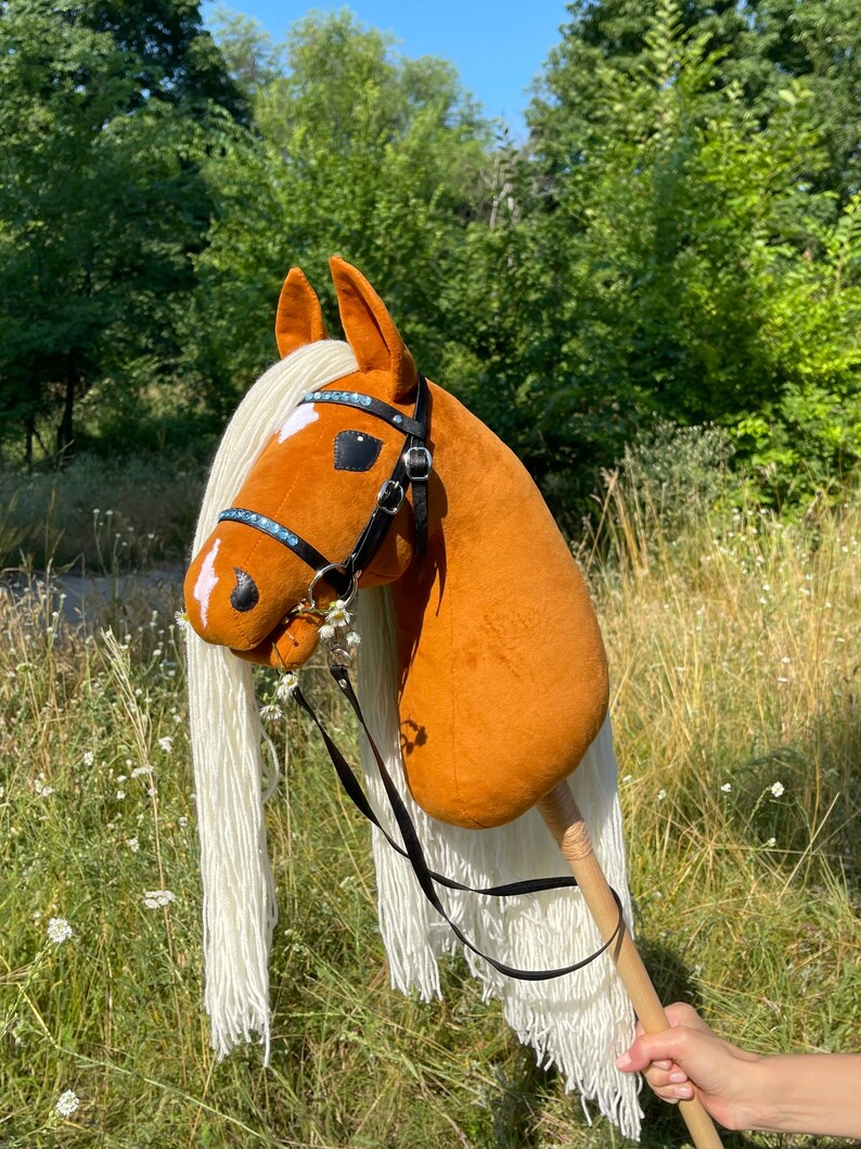 Palomino Hobby Horse With Bridle stick Horse/ Hobbyhorse / Etsy