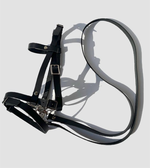 Hobby horse English bridle, from 100% real leather  (high quality tack for stick horse, hobbyhorse bridle)