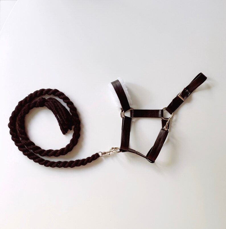 Hobby Horse Halter With Lead Rope made From Faux Leather With Etsy