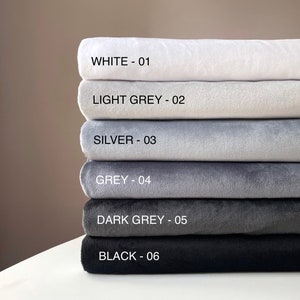 NEW COLOURS! Soft smooth velboa fabric, plush fabric, smooth fabric ( grey, black, white)