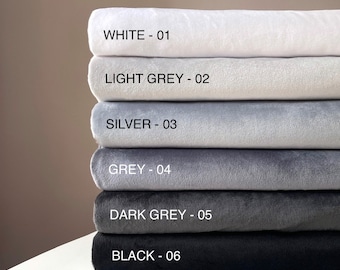 Soft smooth velboa fabric, plush fabric, smooth fabric ( grey, black, white)
