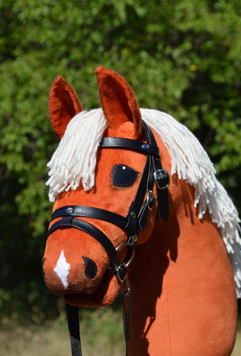 NEW Flaxen Chestnut Hobby Horse With Bridle Stick Horse Etsy