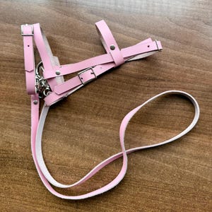 Hobby Horse English Bridle, from real leather  (pink bridle for a hobbyhorse, high quality tack for stick horse, hobby horse zubehör)