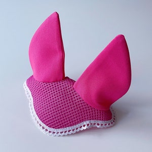 Hobby horse pink ear bonnet  (ear bonnet for hobbyhorse, stick horse)