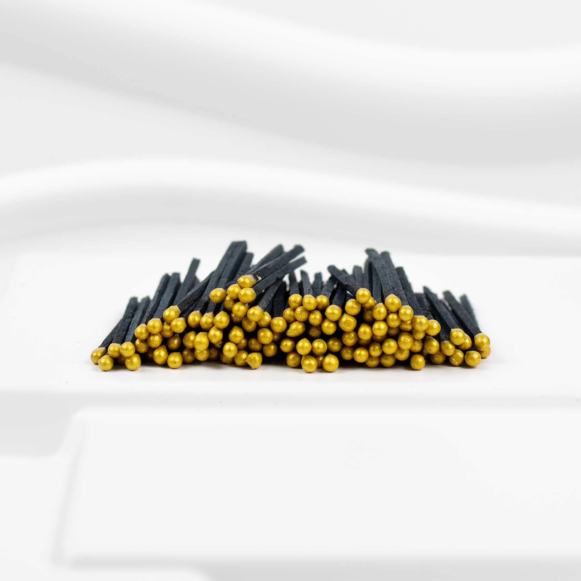 Black and Gold Tip Matches: 7.5 cm Safety Matches Refill