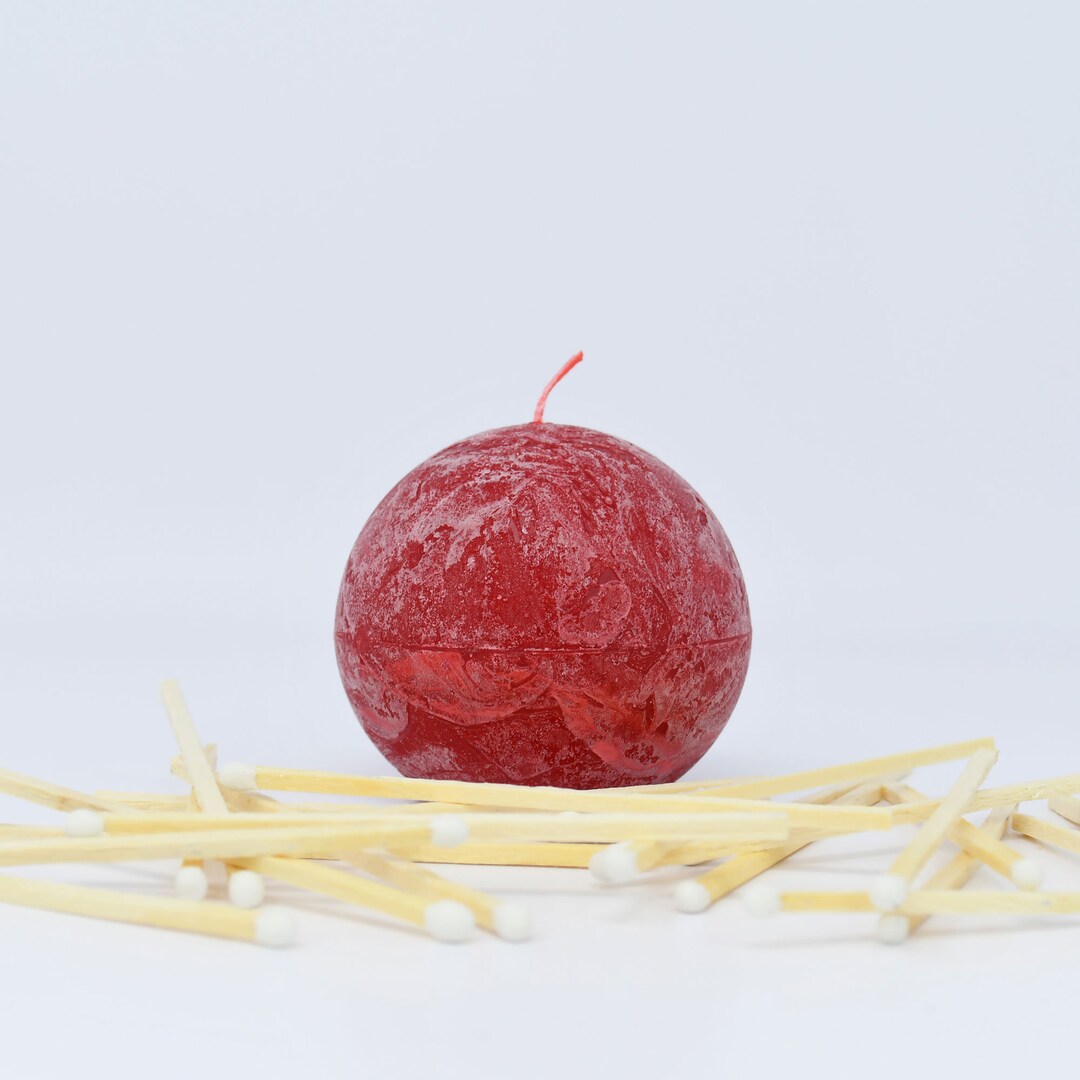 Rustic Ball Candles Sphere Candles Round Candles Spa Candles Etsy