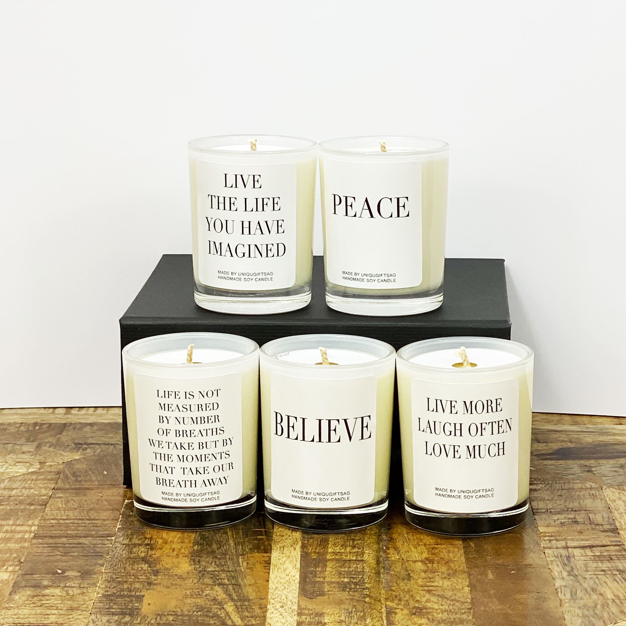 Soy Candles Gift Set No15 Scented Candles Boxed Gift Set Etsy