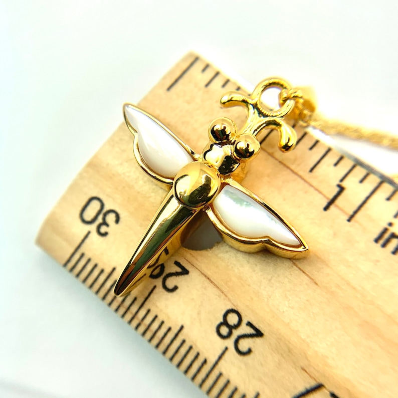 Dragonfly Cremation Urnmemorial Necklacemother of Pearl Etsy
