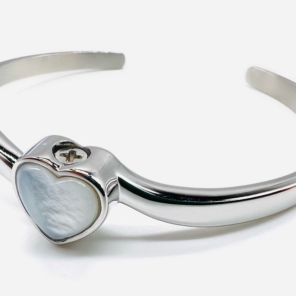 Parelmoer crematie armband-roestvrij staal verstelbare armband-herdenkingsurn-sieraden aandenken