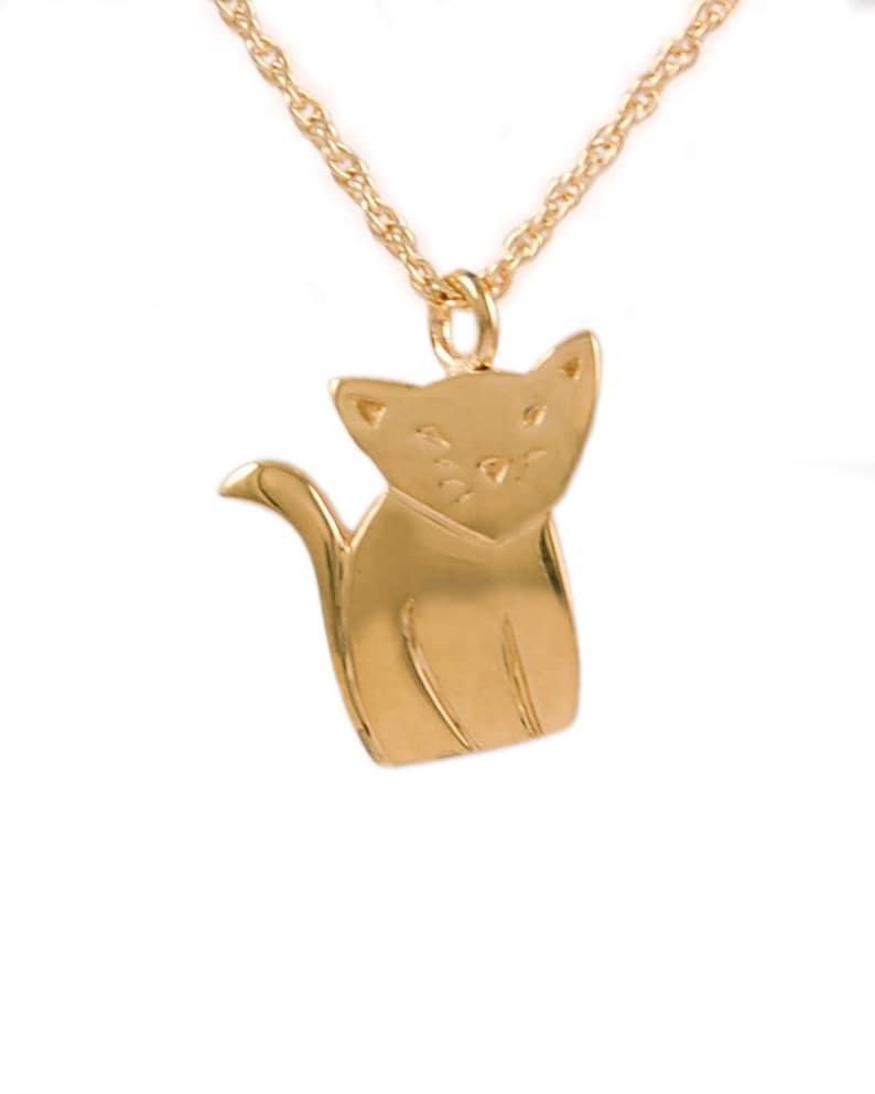 Urn Pendant Cat Urn-Keepsake Cremation Jewelry Cat-Pet Loss-Memorial Necklace-.925 Sterling Silver