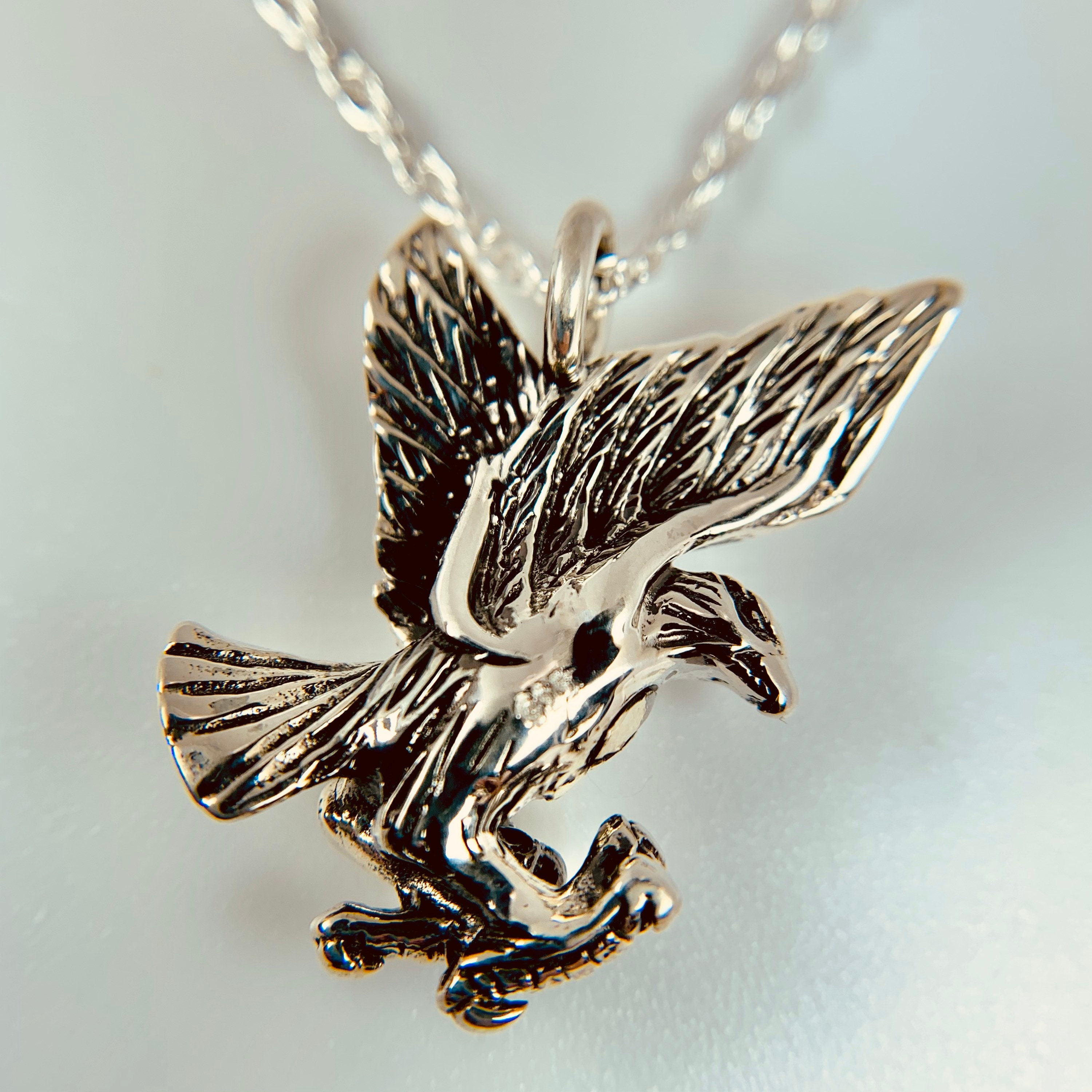 Eagle Memorial Necklacecremation Urn Pendantcremation Etsy