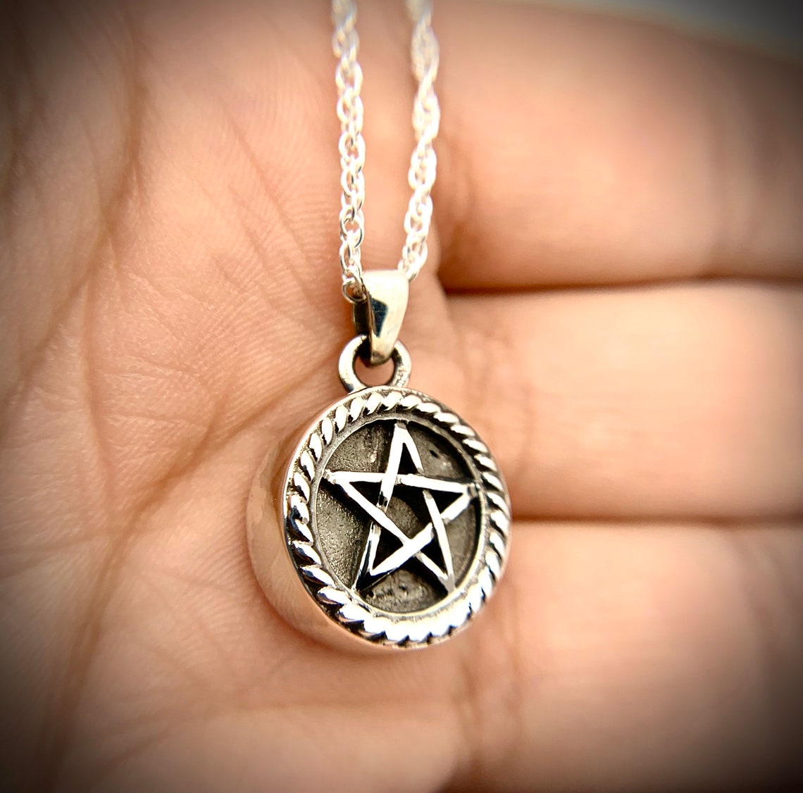 Pentagram Cremation Jewelry Necklaceash Holderfivepointed Etsy