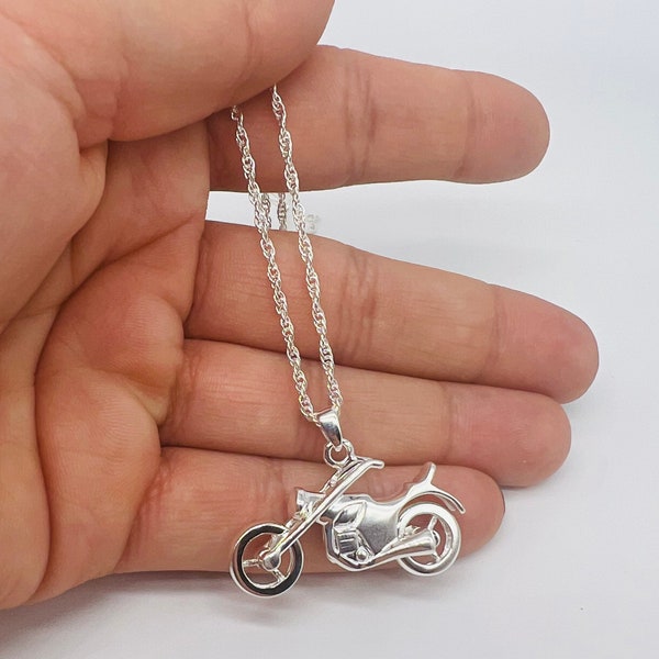 Motorcycle Ash Pendant Urn-Memorial Jewelry 925 Sterling Silver Necklace-Motorcycle Cremation Keepsake