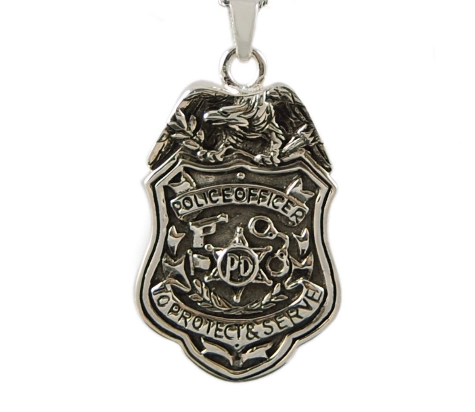 Police Officer Badge Cremation Urn Keepsake Ashes Memorial Etsy