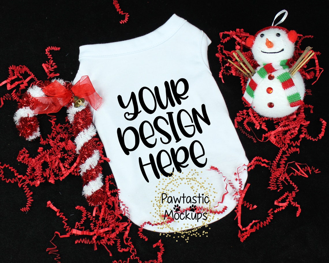 Dog T Shirt Mockup Winter Dog Shirt Mockup Dog Tee Mockup Etsy