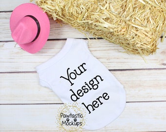Western Dog T Shirt Mockup, Dog Shirt Mock-up, Dog Tee Mock up, Pet T Shirt Mockup, Cowboy Mock up, Dog Clothes Mockup, Digital download