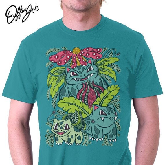 Kridt indlæg Vis stedet Evolution of a Grass Type Pokemon T-shirt Bulbasaur Tshirt - Etsy