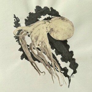 gyotaku original con sepia - pulpo