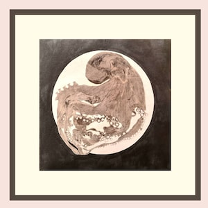 gyotaku original con sepia - pulpo