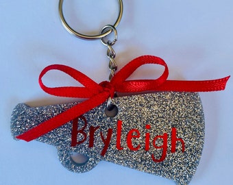 Megaphone Cheer Keychain w Tassel