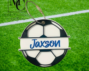 Soccer Bag Tag, Name Bag Tag, Soccer keychain, Personalized Soccer Bag Tag, Soccer Team Gift, Soccer Player Gift.