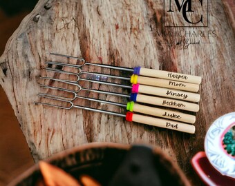 Marshmallow Roasting Sticks, Custom S’mores Sticks, Marshmallow Roasting skewers, S’mores Gift For Family, Sticks, Roasting Sticks,