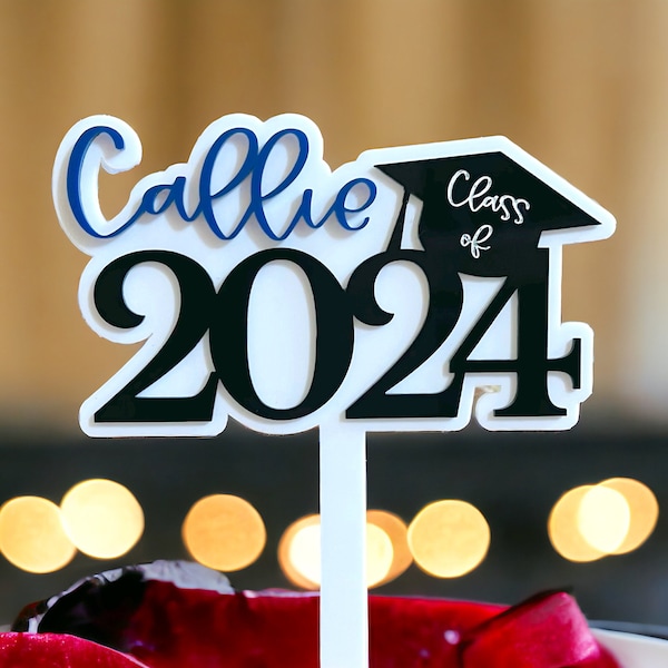 2024 Cake Topper, Class Of 2024 Cake Topper, Graduation Cake topper, Personalized Cake Topper, 2024.