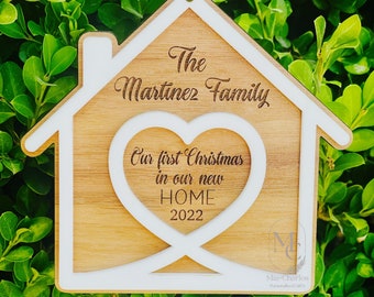 Our First Christmas In Our New Home, Ornament, Realtor Closing Gift, House warming Christmas Ornament, 2022 New Home Ornament.