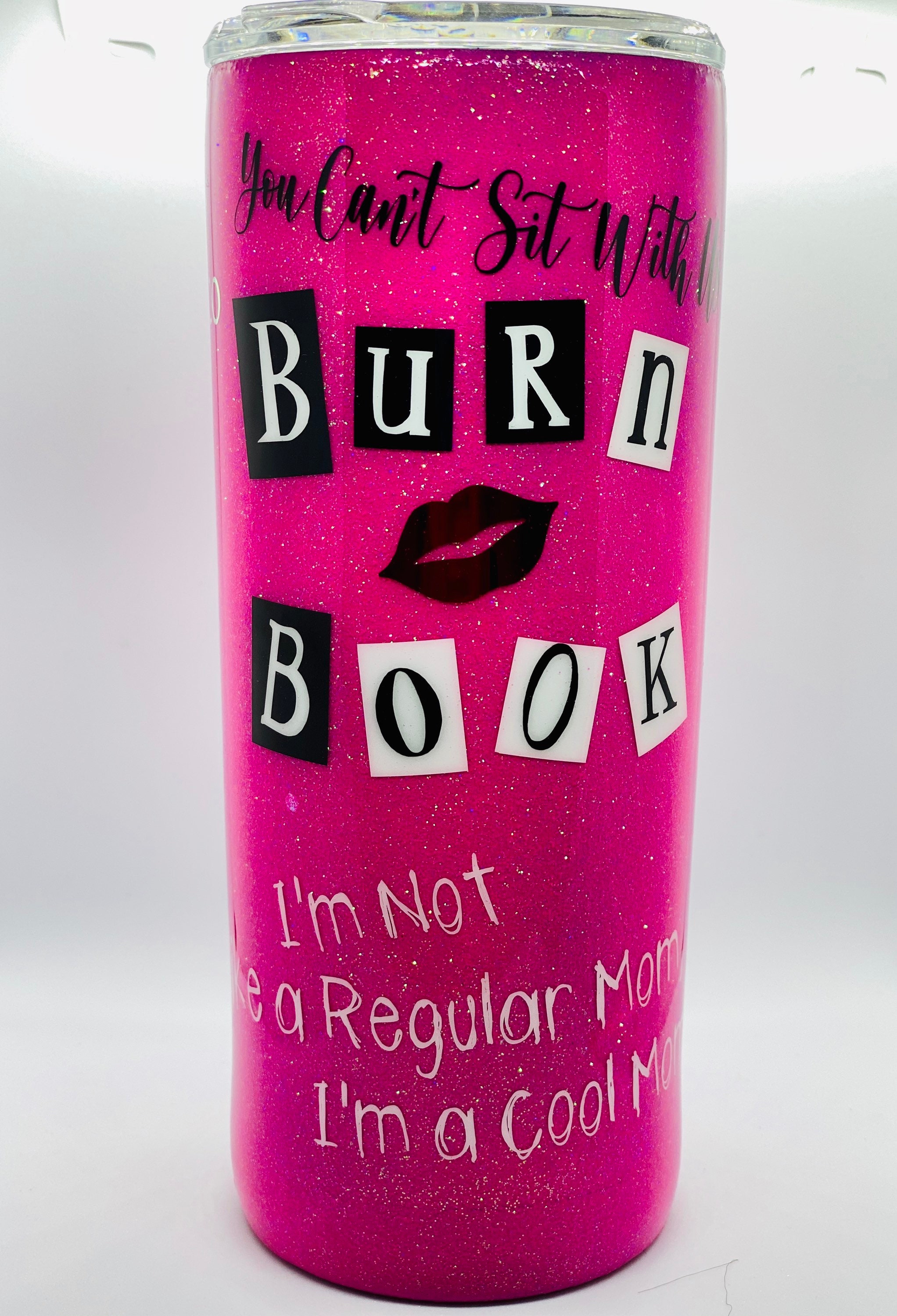 Burn Book Tumbler, Burn Book Mean Girls Tumbler, Burn Book Stickers Cup,  20oz Skinny Burn Book Cup, Christmas Gift for Her, Bridesmaid Gift 