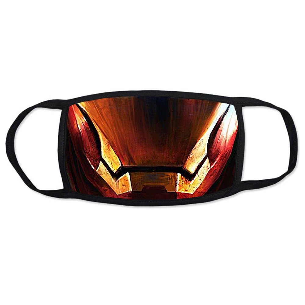 Iron Man Face Mask Avengers Fashion Mask Reusable Washable Etsy