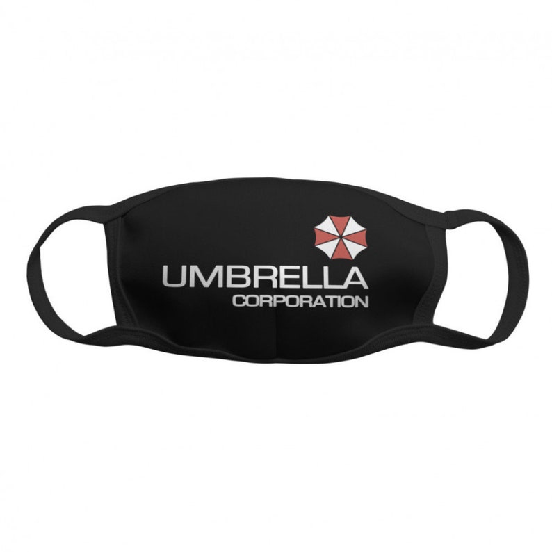 Umbrella Corporation Black Face Mask 100 Cotton Inside Etsy