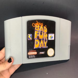 Giant Nintendo 64 cartridge | 3d wall art | Conker’s Bad Fur Day | oversized wall/shelf decor | N64 |