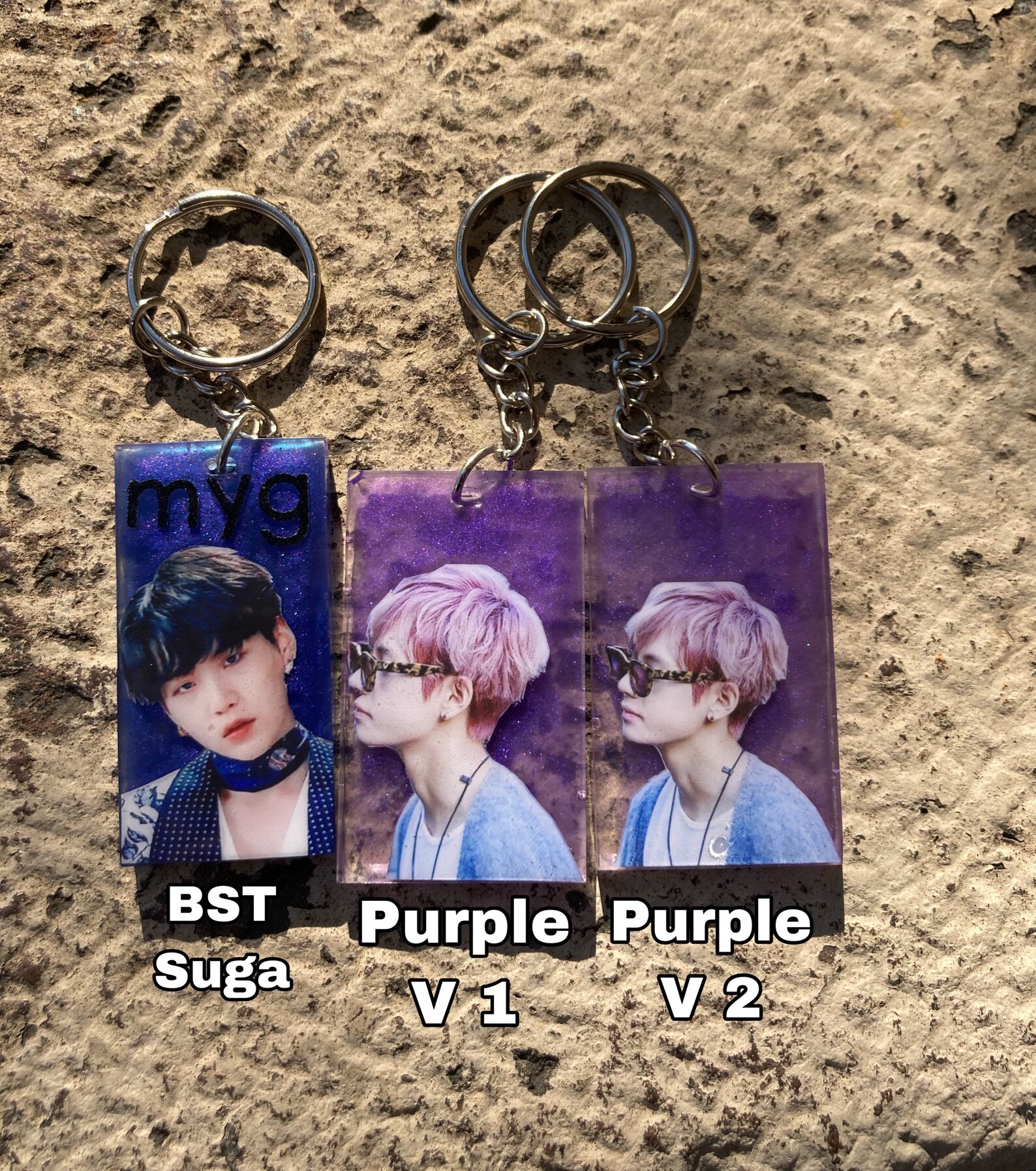 BTS Member Keychains BTS Resin Keychains BTS Keychains Etsy