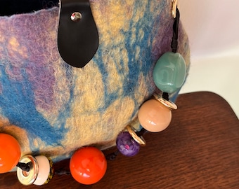 Wet Felted Designer Handbag