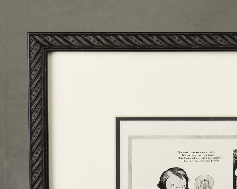 1921 Campbell's Soup Print Ad Featuring the Stock Ticker Tape Machine Framed Rare Etsy